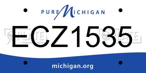 ECZ1535 Michigan License Plate