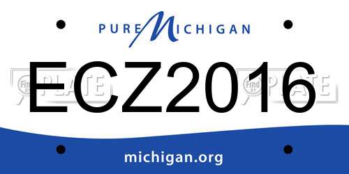 ECZ2016 Michigan License Plate