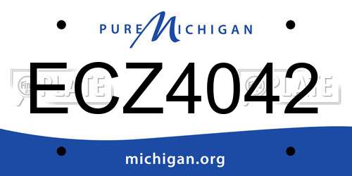 ECZ4042 Michigan License Plate