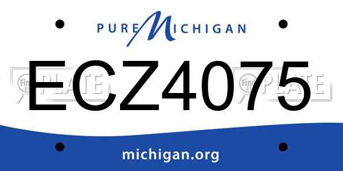 ECZ4075 Michigan License Plate