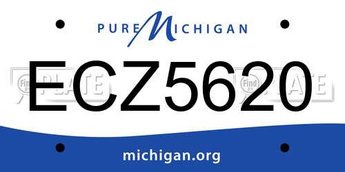 ECZ5620 Michigan License Plate