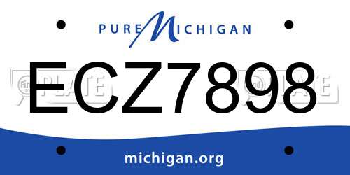 ECZ7898 Michigan License Plate