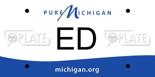 ED Michigan License Plate