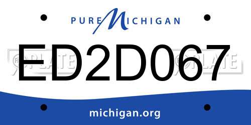 ED2D067 Michigan License Plate