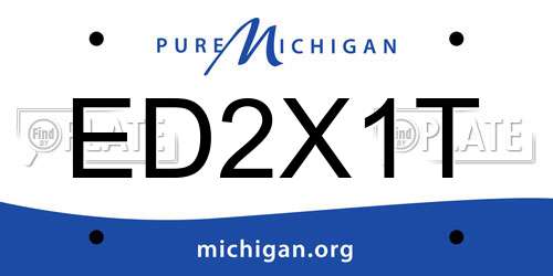 ED2X1T Michigan License Plate