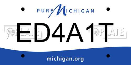 ED4A1T Michigan License Plate