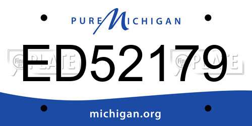 ED52179 Michigan License Plate