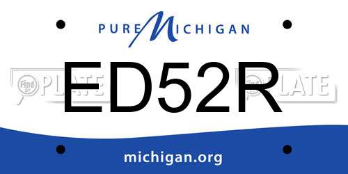 ED52R Michigan License Plate