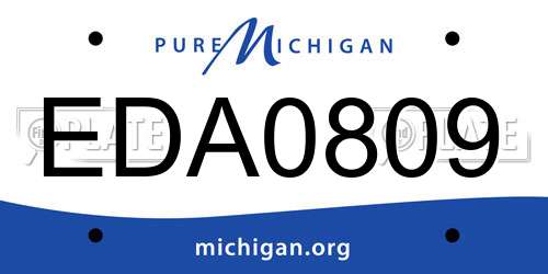 EDA0809 Michigan License Plate