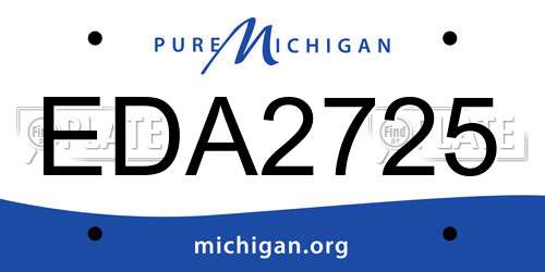 EDA2725 Michigan License Plate
