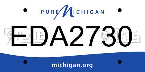 EDA2730 Michigan License Plate