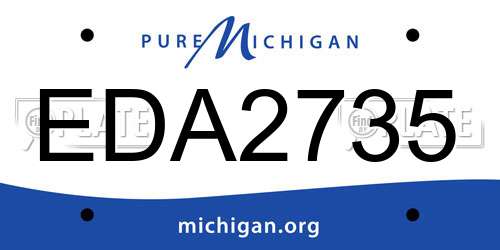 EDA2735 Michigan License Plate