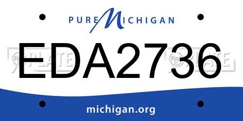 EDA2736 Michigan License Plate