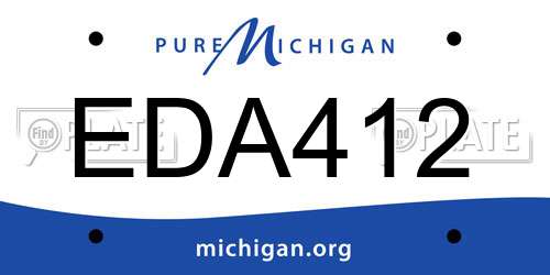 EDA412 Michigan License Plate