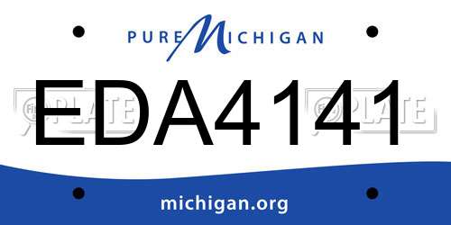 EDA4141 Michigan License Plate
