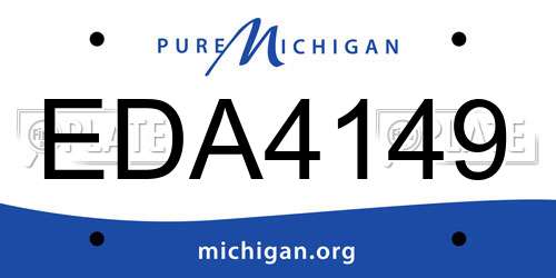 EDA4149 Michigan License Plate