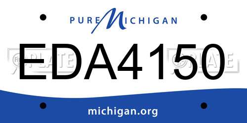 EDA4150 Michigan License Plate