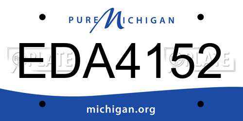EDA4152 Michigan License Plate