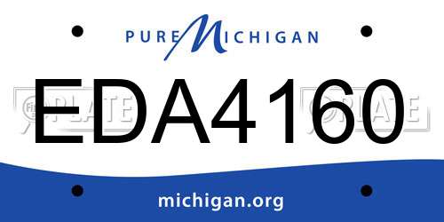 EDA4160 Michigan License Plate