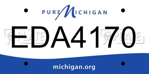 EDA4170 Michigan License Plate