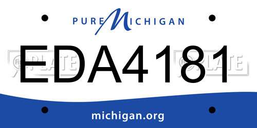 EDA4181 Michigan License Plate