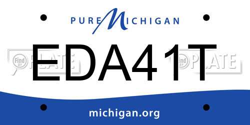 EDA41T Michigan License Plate