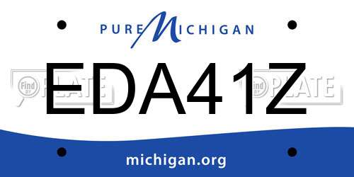 EDA41Z Michigan License Plate