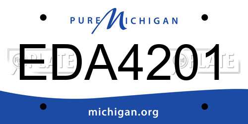 EDA4201 Michigan License Plate