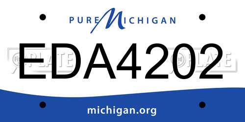 EDA4202 Michigan License Plate