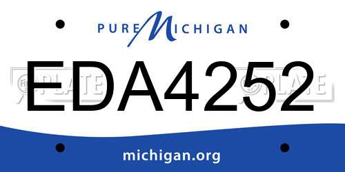 EDA4252 Michigan License Plate