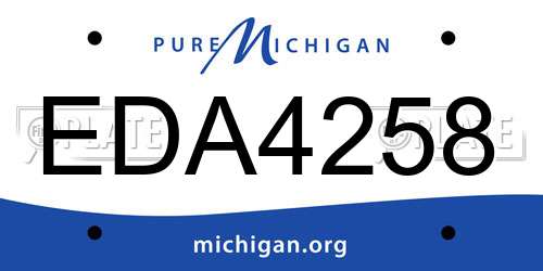 EDA4258 Michigan License Plate