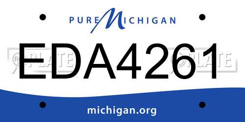 EDA4261 Michigan License Plate