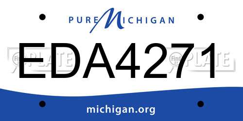 EDA4271 Michigan License Plate