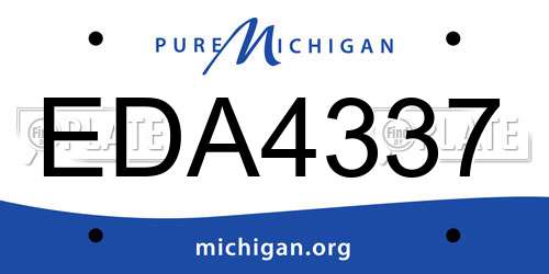 EDA4337 Michigan License Plate
