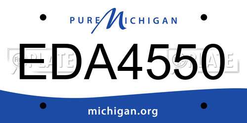 EDA4550 Michigan License Plate