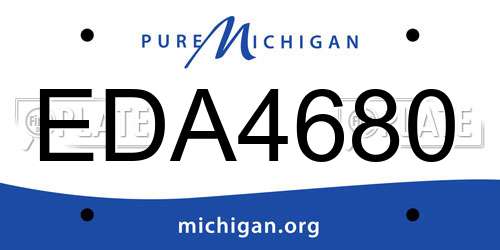 EDA4680 Michigan License Plate
