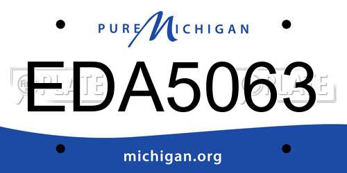 EDA5063 Michigan License Plate