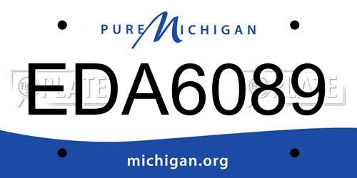 EDA6089 Michigan License Plate