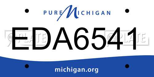 EDA6541 Michigan License Plate