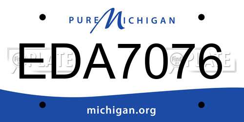 EDA7076 Michigan License Plate
