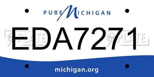 EDA7271 Michigan License Plate