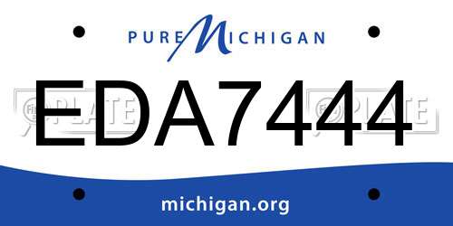 EDA7444 Michigan License Plate