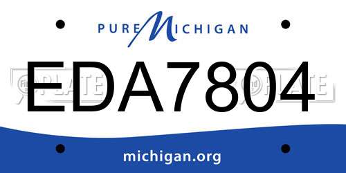 EDA7804 Michigan License Plate