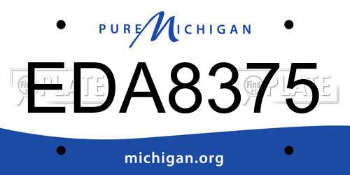EDA8375 Michigan License Plate