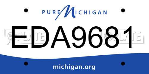EDA9681 Michigan License Plate