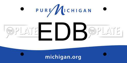 EDB Michigan License Plate