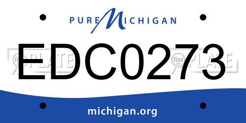 EDC0273 Michigan License Plate