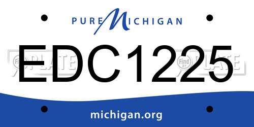 EDC1225 Michigan License Plate