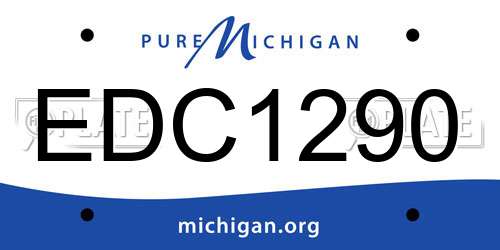 EDC1290 Michigan License Plate
