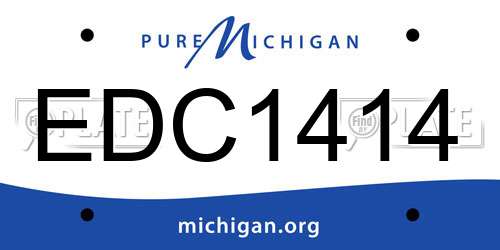 EDC1414 Michigan License Plate
